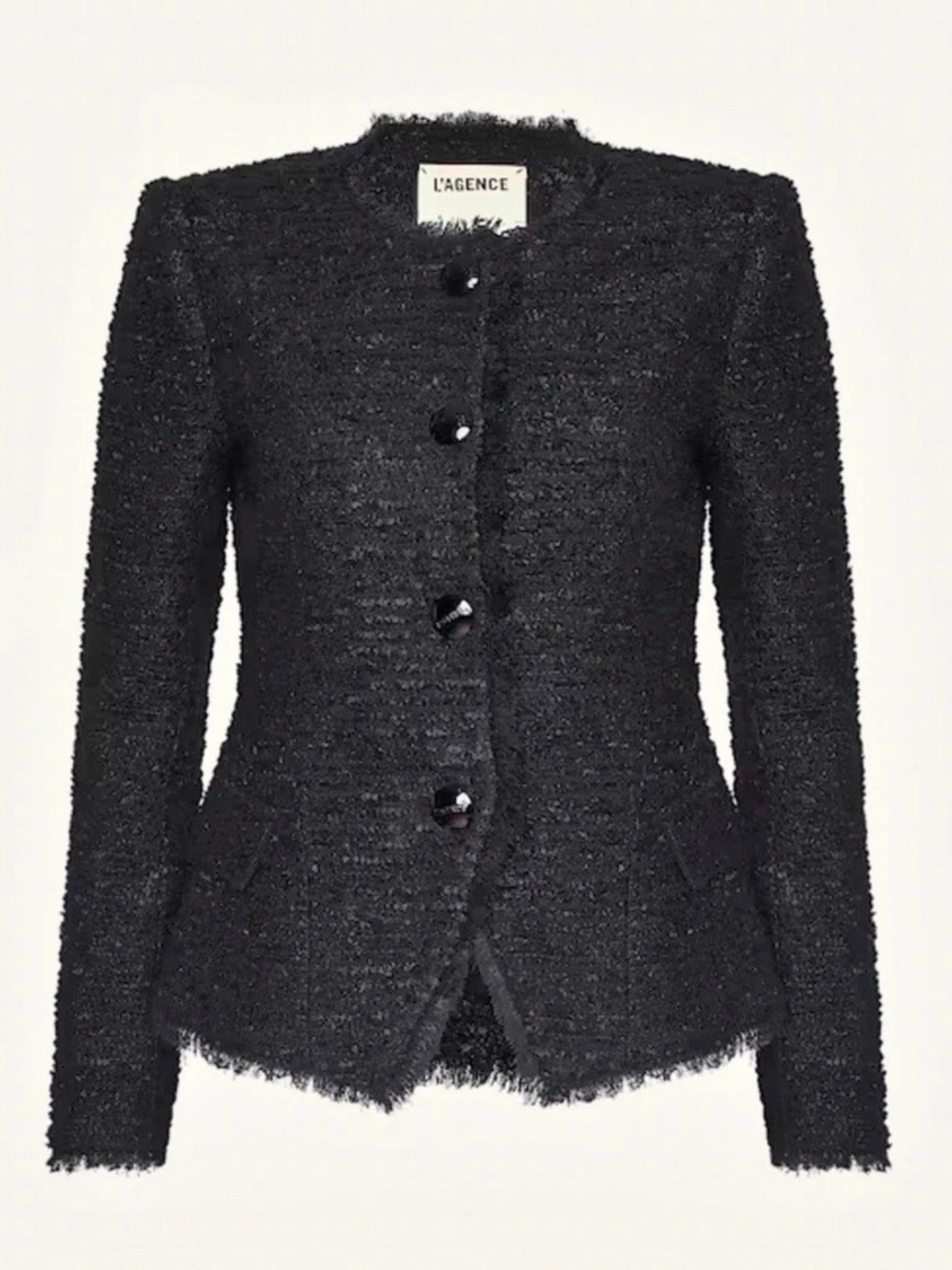 L'AGENCE Nerina Trim Tweed Blazer